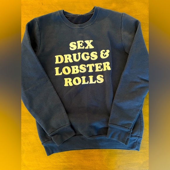 Sex Drugs & Lobster Rolls navy crewneck - Picture 1 of 4